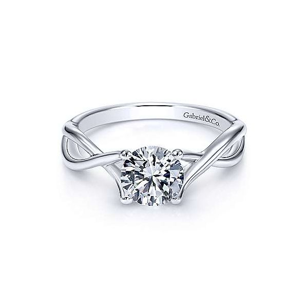 Gabriel & Co. Kylo 14K White Gold Engagement Ring SVS Fine Jewelry Oceanside, NY