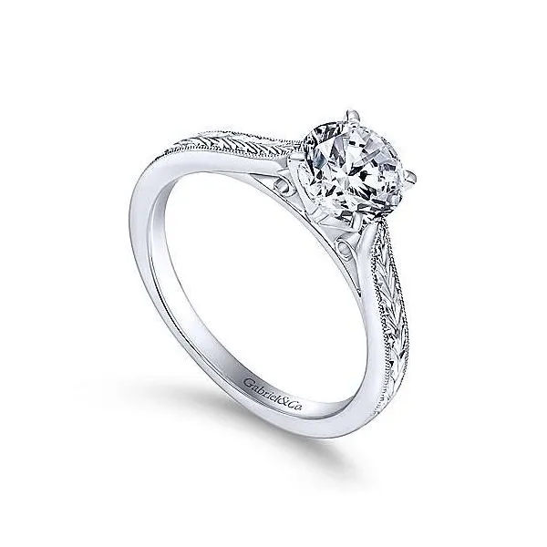 Gabriel & Co. Cora 14K White Gold Engagement Ring Image 2 SVS Fine Jewelry Oceanside, NY