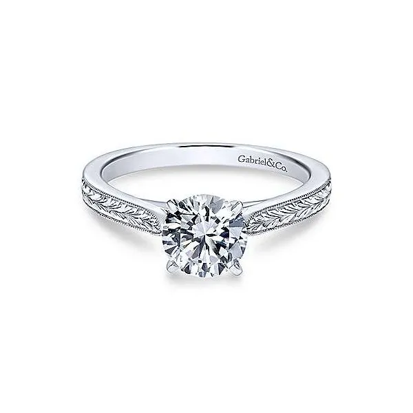 Gabriel & Co. Cora 14K White Gold Engagement Ring SVS Fine Jewelry Oceanside, NY