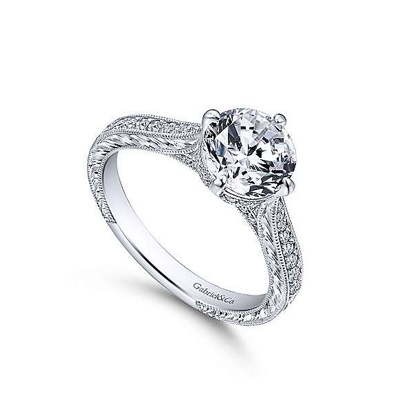 Gabriel & Co. Arabella 14K White Gold Engagement Ring Image 2 SVS Fine Jewelry Oceanside, NY