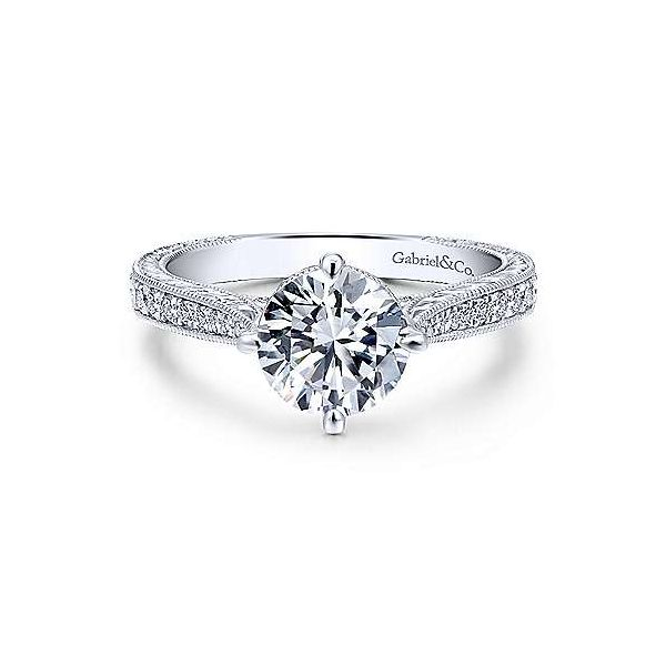 Gabriel & Co. Arabella 14K White Gold Engagement Ring SVS Fine Jewelry Oceanside, NY