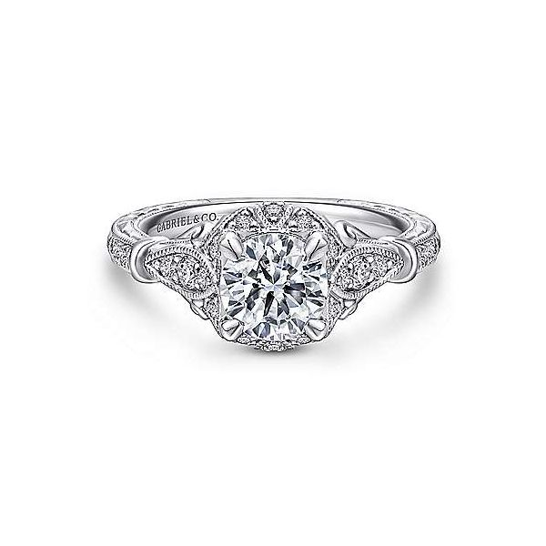 Gabriel & Co. Montgomery 14K White Gold Engagement Ring SVS Fine Jewelry Oceanside, NY