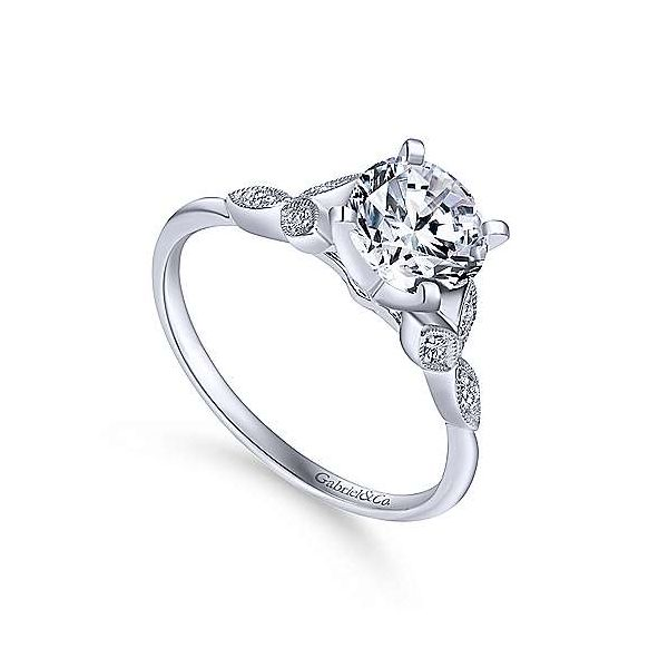 Gabriel & Co. Eliza 14K White Gold Engagement Ring Image 2 SVS Fine Jewelry Oceanside, NY