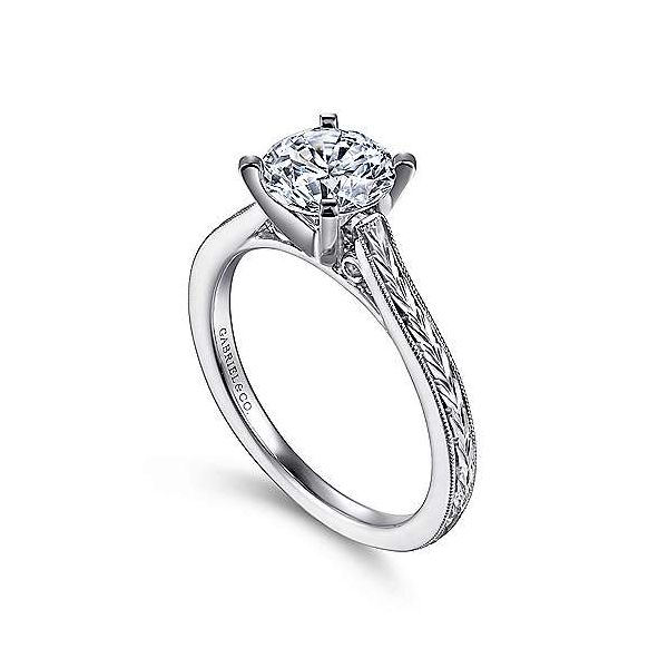 Gabriel & Co. Alma 14K White Gold Engagement Ring Image 2 SVS Fine Jewelry Oceanside, NY