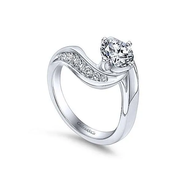 Gabriel & Co. Hayley 14K White Gold Engagement Ring Image 2 SVS Fine Jewelry Oceanside, NY