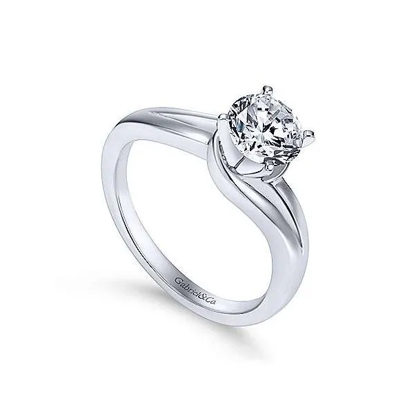 Gabriel & Co. Elise 14K White Gold Engagement Ring Image 2 SVS Fine Jewelry Oceanside, NY