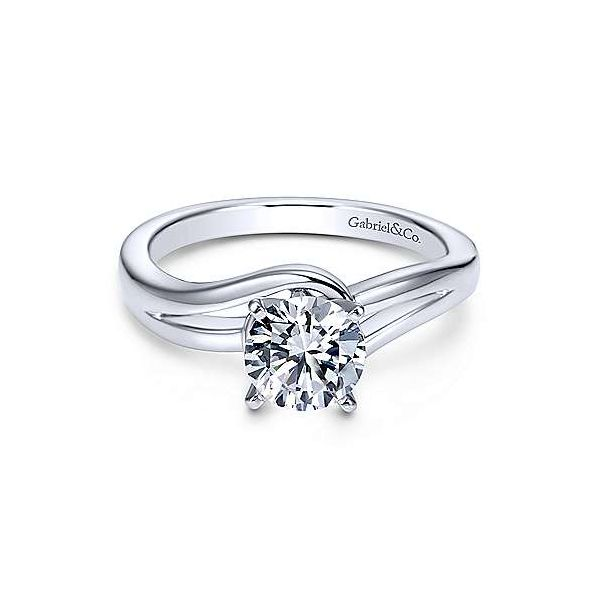 Gabriel & Co. Elise 14K White Gold Engagement Ring SVS Fine Jewelry Oceanside, NY