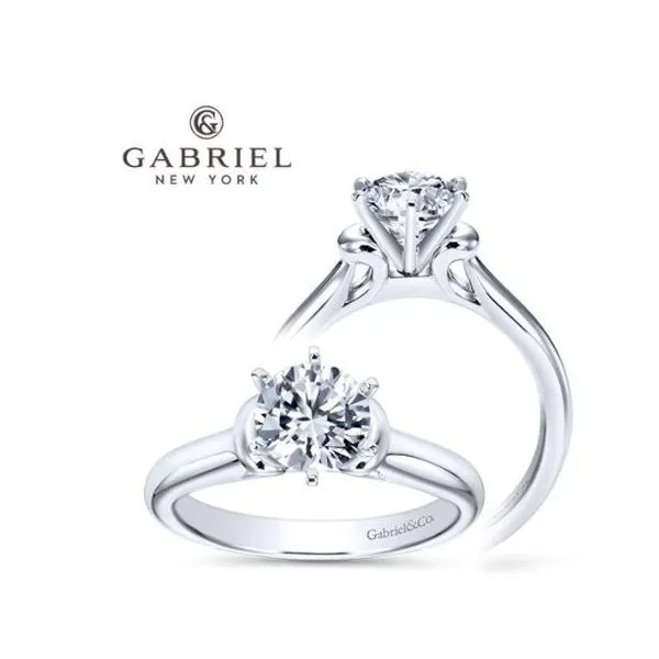 Gabriel & Co. Amelina 14K White Gold Engagement Ring SVS Fine Jewelry Oceanside, NY