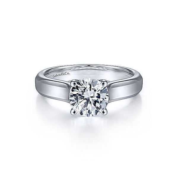 Gabriel & Co. Enid 14K White Gold Engagement Ring SVS Fine Jewelry Oceanside, NY