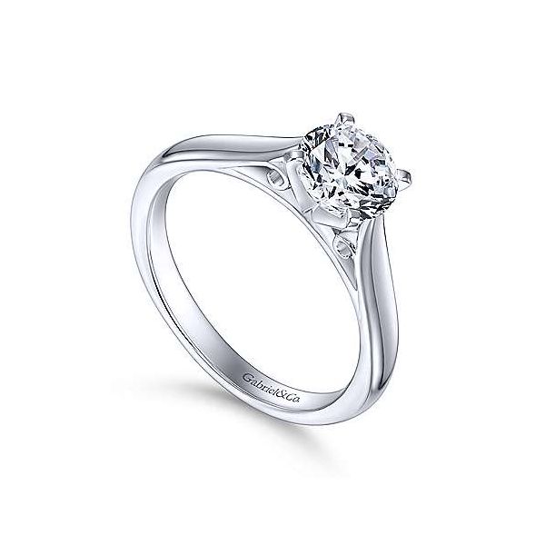 Gabriel & Co. Leah 14K White Gold Engagement Ring Image 2 SVS Fine Jewelry Oceanside, NY