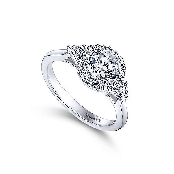 Gabriel & Co. Noelle 14K White Gold Engagement Ring Image 2 SVS Fine Jewelry Oceanside, NY