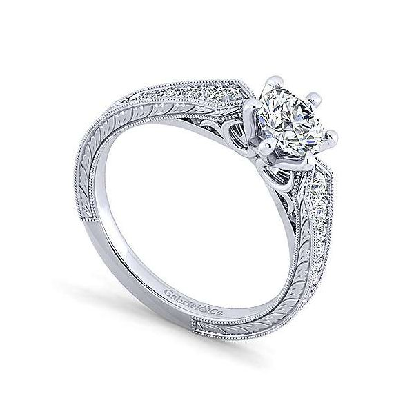 Gabriel & Co. Ava 14K White Gold Engagement Ring Image 2 SVS Fine Jewelry Oceanside, NY