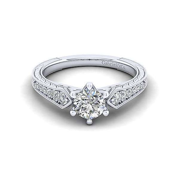Gabriel & Co. Ava 14K White Gold Engagement Ring SVS Fine Jewelry Oceanside, NY