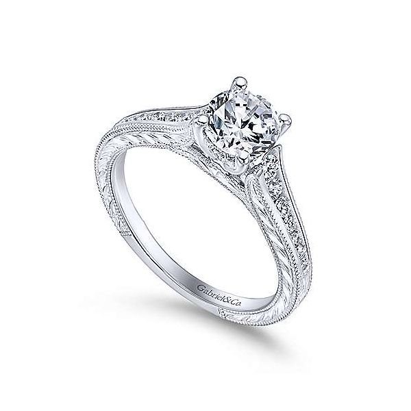Gabriel & Co. Elsie 14K White Gold Engagement Ring Image 2 SVS Fine Jewelry Oceanside, NY