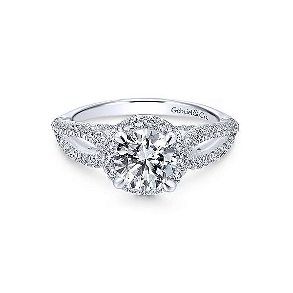 Gabriel & Co. Holly 14K White Gold Engagement Ring SVS Fine Jewelry Oceanside, NY