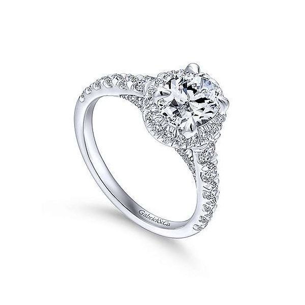 Gabriel & Co. Hazel 14K White Gold Engagement Ring Image 2 SVS Fine Jewelry Oceanside, NY