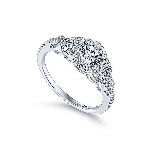 Gabriel & Co. Kalinda 14K White Gold Engagement Ring Image 2 SVS Fine Jewelry Oceanside, NY