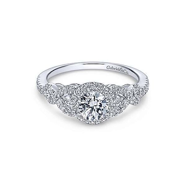 Gabriel & Co. Kalinda 14K White Gold Engagement Ring SVS Fine Jewelry Oceanside, NY