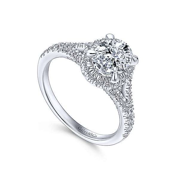 Gabriel & Co. Verbena 14K White Gold Engagement Ring Image 2 SVS Fine Jewelry Oceanside, NY