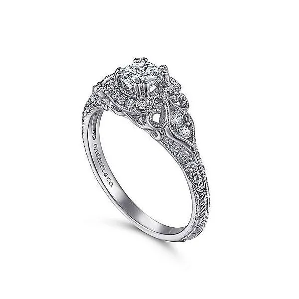 Gabriel & Co. Abel 14K White Gold Engagement Ring Image 2 SVS Fine Jewelry Oceanside, NY
