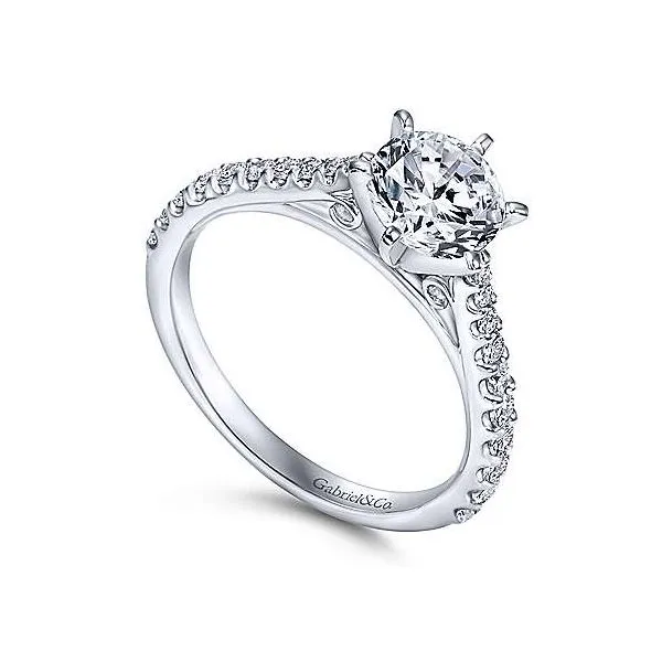 Gabriel & Co. Lyssa 14K White Gold Engagement Ring Image 2 SVS Fine Jewelry Oceanside, NY