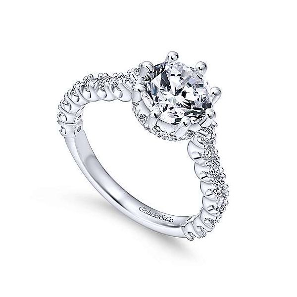 Gabriel & Co. Augusta 14K White Gold Engagement Ring Image 2 SVS Fine Jewelry Oceanside, NY