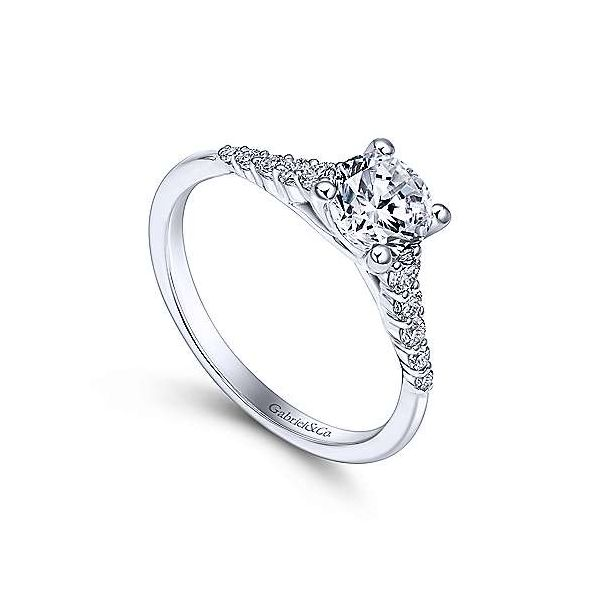 Gabriel & Co. Reed 14K White Gold Engagement Ring Image 2 SVS Fine Jewelry Oceanside, NY