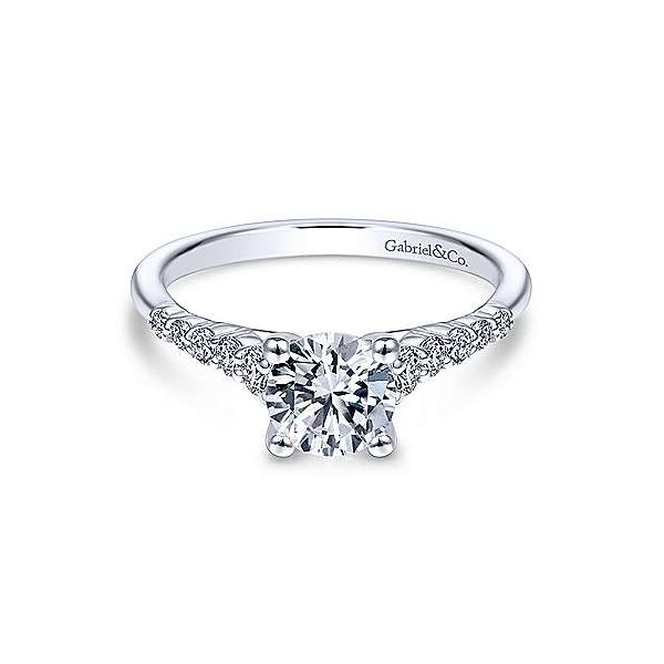 Gabriel & Co. Reed 14K White Gold Engagement Ring SVS Fine Jewelry Oceanside, NY