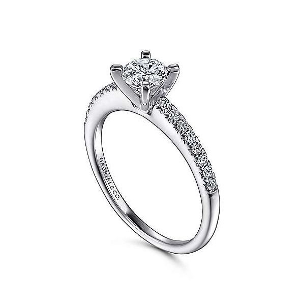 Gabriel & Co. Kelly 14K White Gold Engagement Ring Image 2 SVS Fine Jewelry Oceanside, NY
