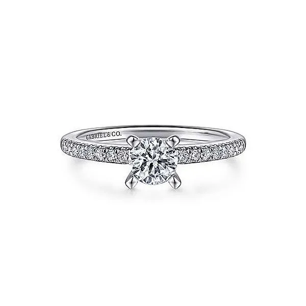 Gabriel & Co. Kelly 14K White Gold Engagement Ring SVS Fine Jewelry Oceanside, NY