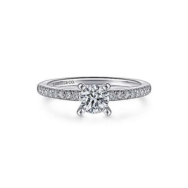 Gabriel & Co. Kelly 14K White Gold Engagement Ring SVS Fine Jewelry Oceanside, NY