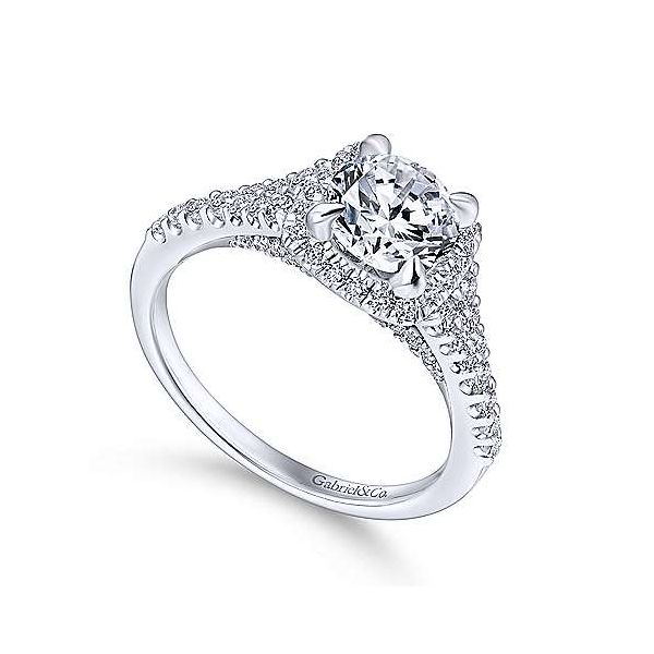 Gabriel & Co. Everleigh 14K White Gold Engagement Ring Image 2 SVS Fine Jewelry Oceanside, NY