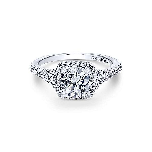 Gabriel & Co. Everleigh 14K White Gold Engagement Ring SVS Fine Jewelry Oceanside, NY