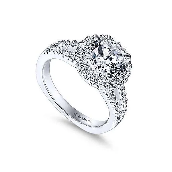 Gabriel & Co. Drew 14K White Gold Engagement Ring Image 2 SVS Fine Jewelry Oceanside, NY