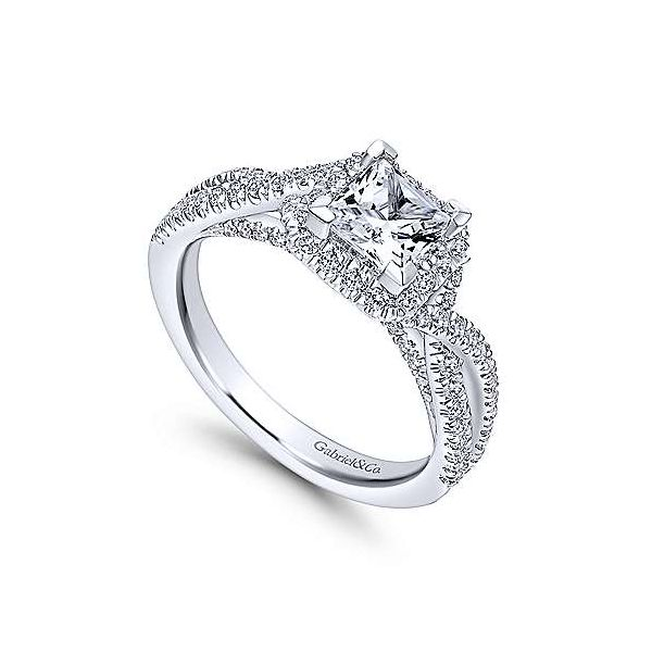 Gabriel & Co. Freesia 14K White Gold Engagement Ring Image 2 SVS Fine Jewelry Oceanside, NY