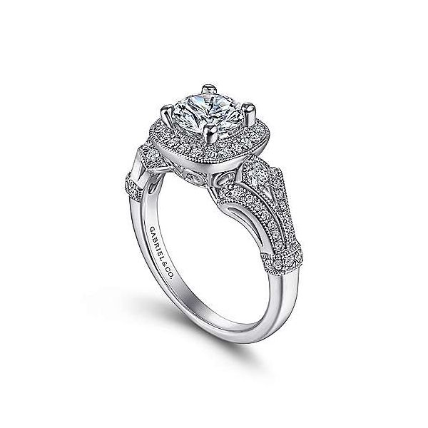 Gabriel & Co. Delilah 14K White Gold Engagement Ring Image 2 SVS Fine Jewelry Oceanside, NY