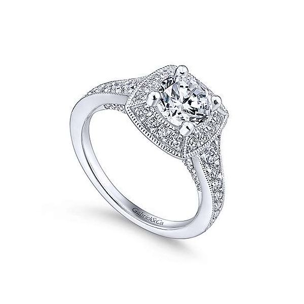 Gabriel & Co. Caraway 14K White Gold Engagement Ring Image 2 SVS Fine Jewelry Oceanside, NY