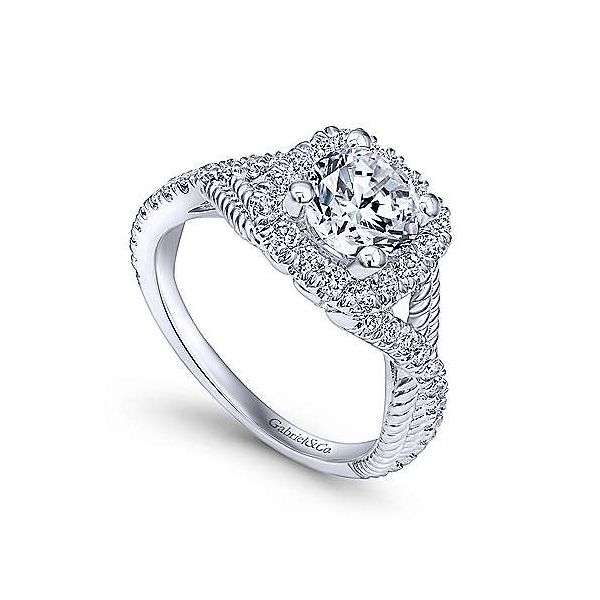 Gabriel & Co. Avalon 14K White Gold Engagement Ring Image 2 SVS Fine Jewelry Oceanside, NY