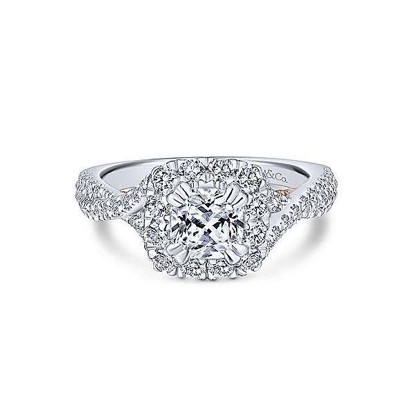 Gabriel & Co. Vanessa Gold Engagement Ring SVS Fine Jewelry Oceanside, NY