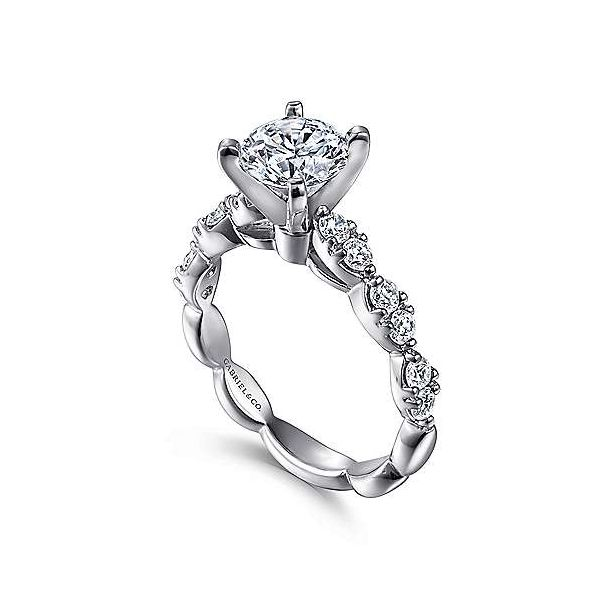 Gabriel & Co. Rowan 14K White Gold Engagement Ring Image 2 SVS Fine Jewelry Oceanside, NY