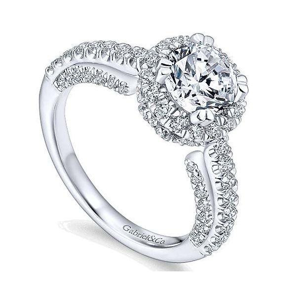 Gabriel & Co. Milan 14K White Gold Engagement Ring Image 2 SVS Fine Jewelry Oceanside, NY
