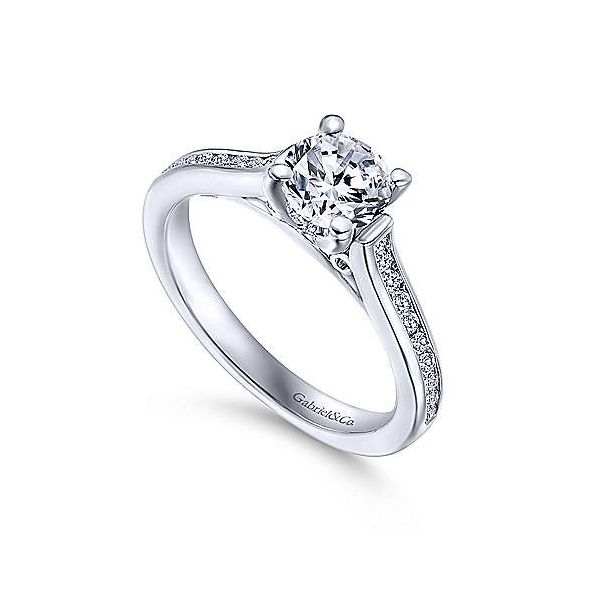 Gabriel & Co. Jayden 14K White Gold Engagement Ring Image 2 SVS Fine Jewelry Oceanside, NY