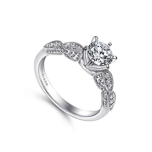 Gabriel & Co. Clara 14K White Gold Engagement Ring Image 2 SVS Fine Jewelry Oceanside, NY