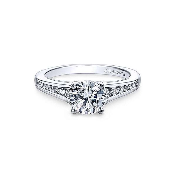 Gabriel & Co. Aubrey 14K White Gold Engagement Ring SVS Fine Jewelry Oceanside, NY