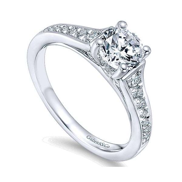 Gabriel & Co. Cameron 14K White Gold Engagement Ring Image 2 SVS Fine Jewelry Oceanside, NY