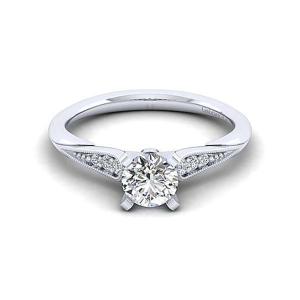Gabriel & Co. Riley 14K White Gold Engagement Ring SVS Fine Jewelry Oceanside, NY