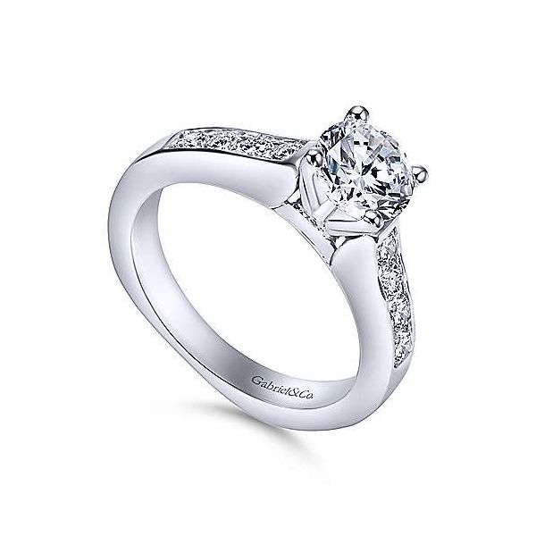 Gabriel & Co. Anderson 14K White Gold Engagement Ring Image 2 SVS Fine Jewelry Oceanside, NY