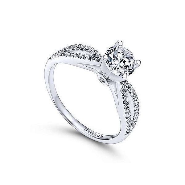 Gabriel & Co. Elyse 14K White Gold Engagement Ring Image 2 SVS Fine Jewelry Oceanside, NY
