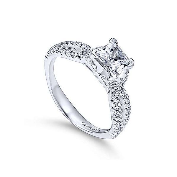 Gabriel & Co. Peyton 14K White Gold Engagement Ring Image 2 SVS Fine Jewelry Oceanside, NY