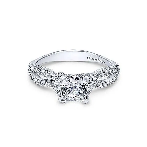 Gabriel & Co. Peyton 14K White Gold Engagement Ring SVS Fine Jewelry Oceanside, NY